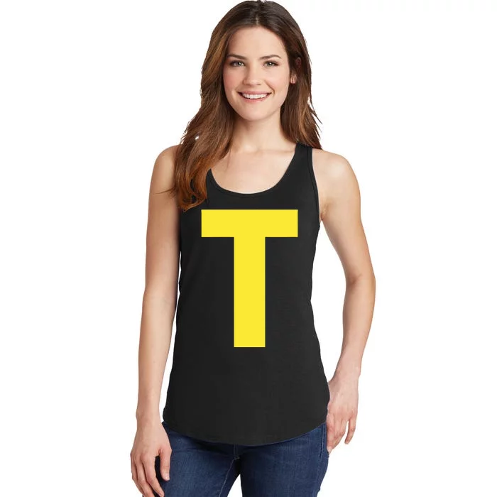 Letter T Funny Matching Halloween Costume Ladies Essential Tank