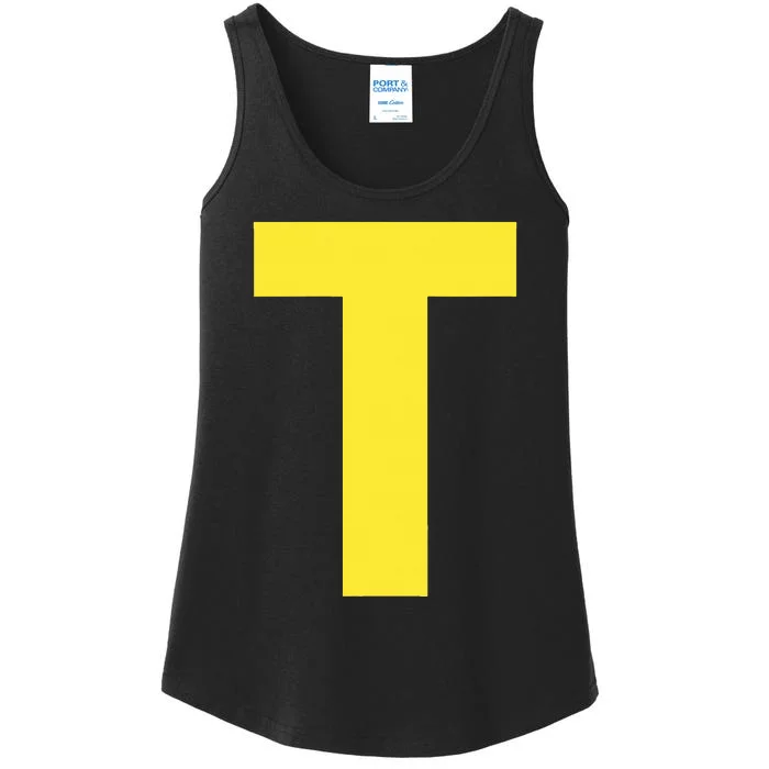 Letter T Funny Matching Halloween Costume Ladies Essential Tank