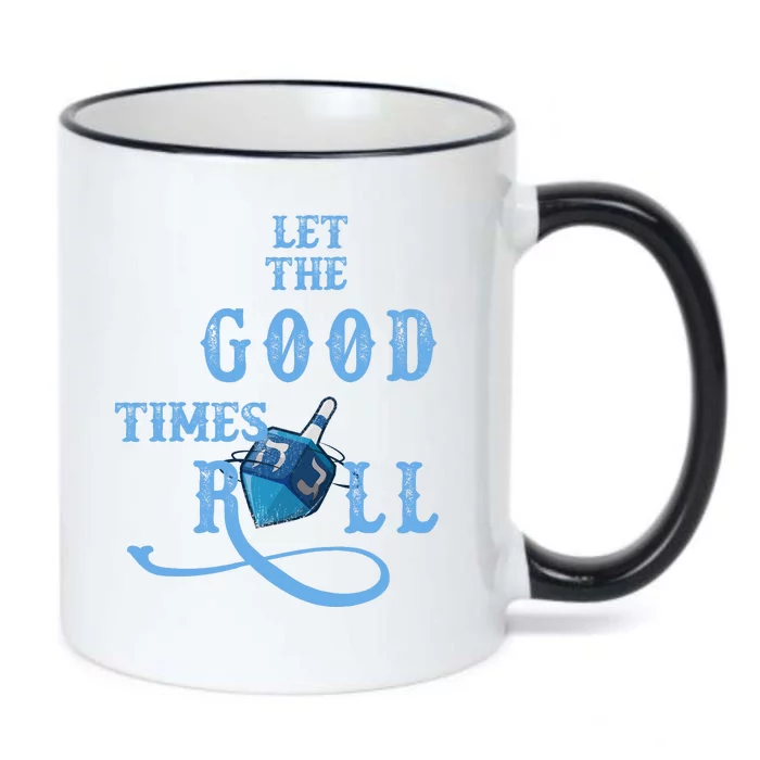 Let The Good Times Roll Raglan Hanukkah Black Color Changing Mug