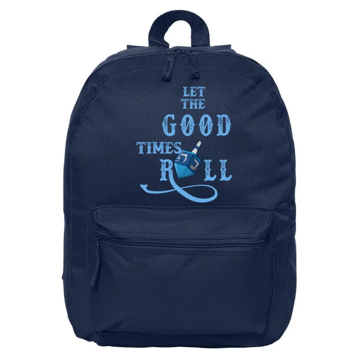 Let The Good Times Roll Raglan Hanukkah 16 in Basic Backpack