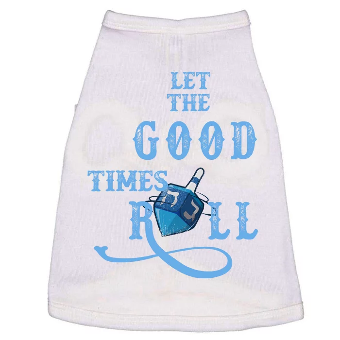 Let The Good Times Roll Raglan Hanukkah Doggie Tank