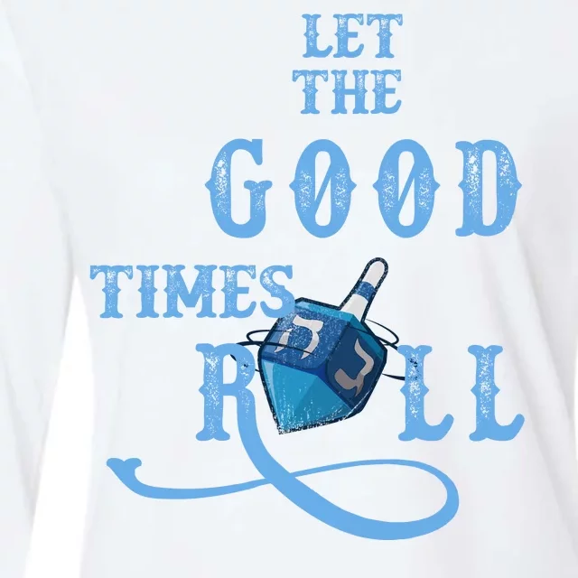 Let The Good Times Roll Raglan Hanukkah Womens Cotton Relaxed Long Sleeve T-Shirt