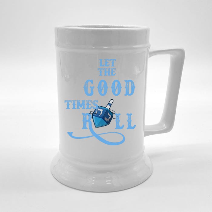 Let The Good Times Roll Raglan Hanukkah Front & Back Beer Stein