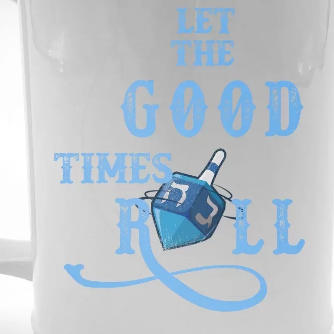 Let The Good Times Roll Raglan Hanukkah Front & Back Beer Stein