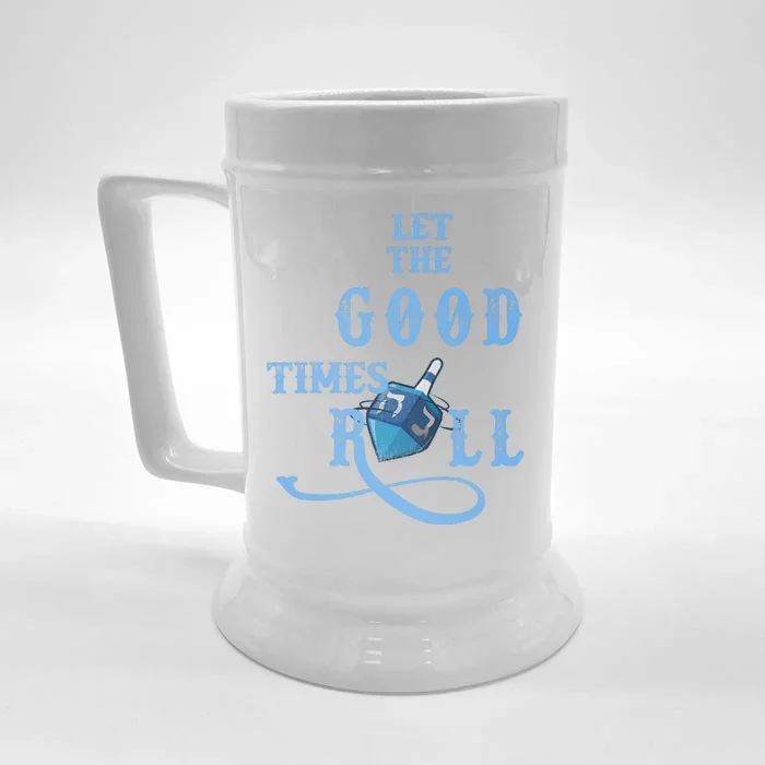 Let The Good Times Roll Raglan Hanukkah Front & Back Beer Stein