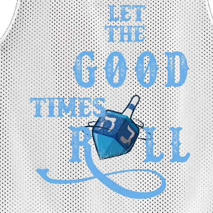 Let The Good Times Roll Raglan Hanukkah Mesh Reversible Basketball Jersey Tank