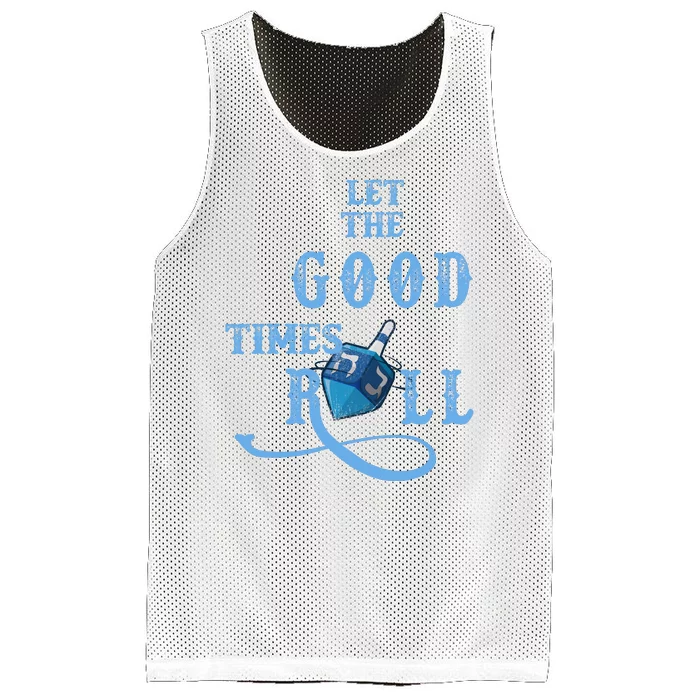 Let The Good Times Roll Raglan Hanukkah Mesh Reversible Basketball Jersey Tank