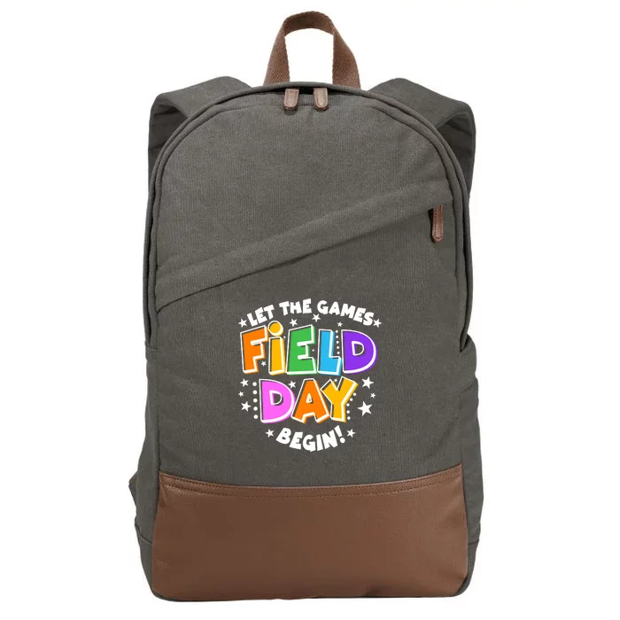 Let The Games Begin Field Day Cotton Canvas Backpack