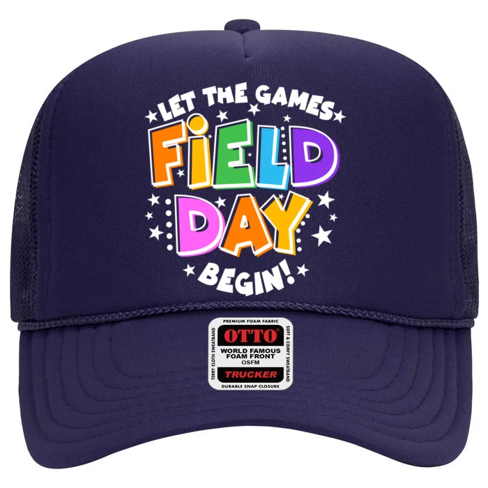 Let The Games Begin Field Day High Crown Mesh Trucker Hat