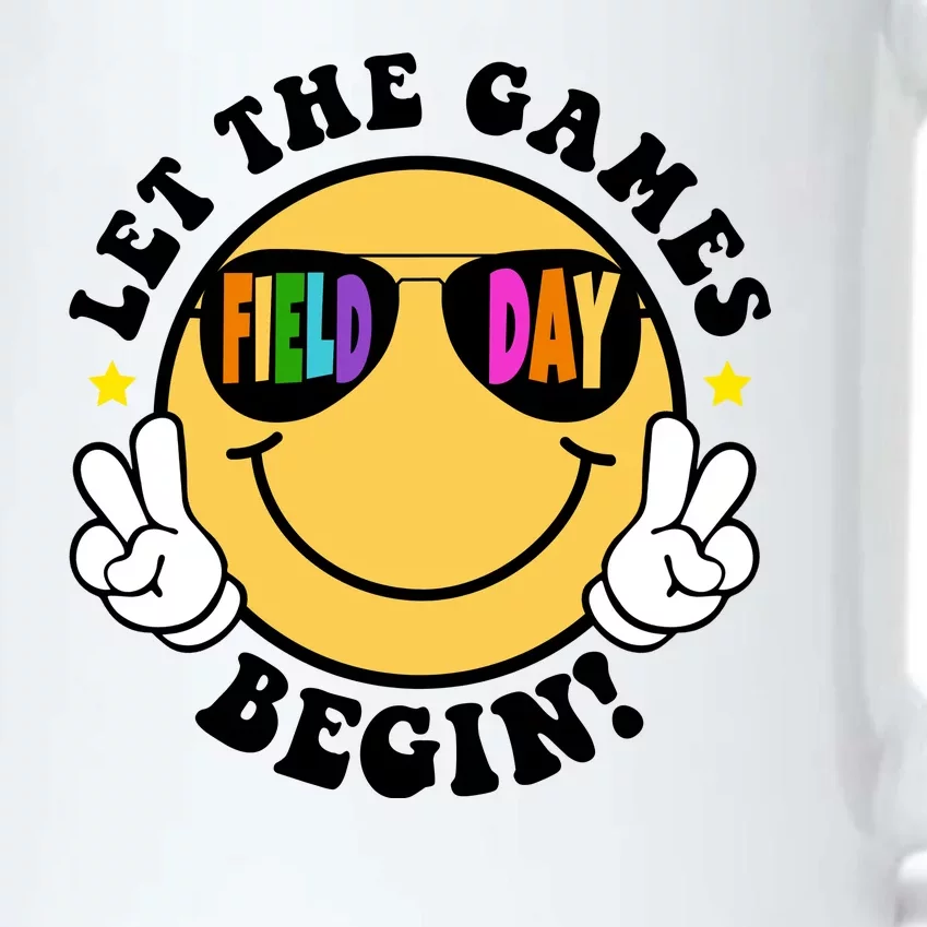 Let The Games Begin Field Day Smile Face Black Color Changing Mug