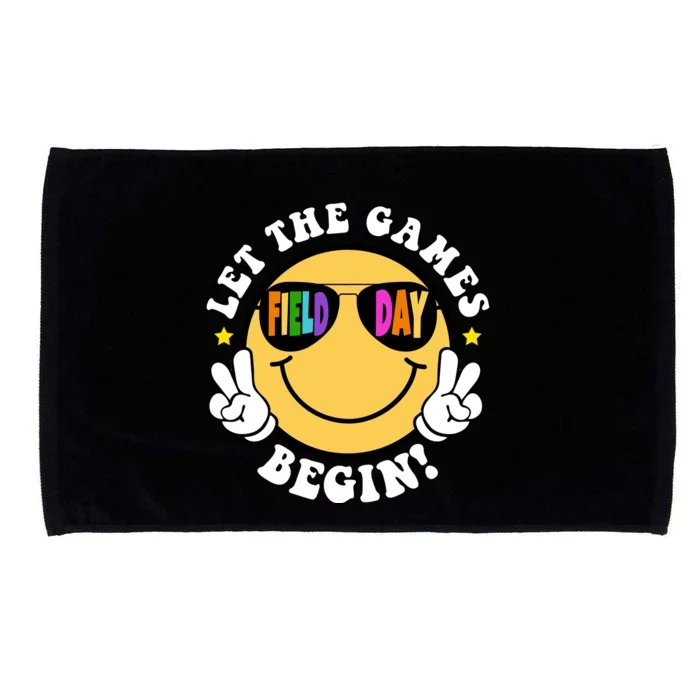 Let The Games Begin Field Day Smile Face Microfiber Hand Towel