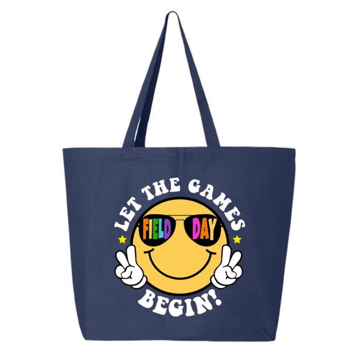 Let The Games Begin Field Day Smile Face 25L Jumbo Tote