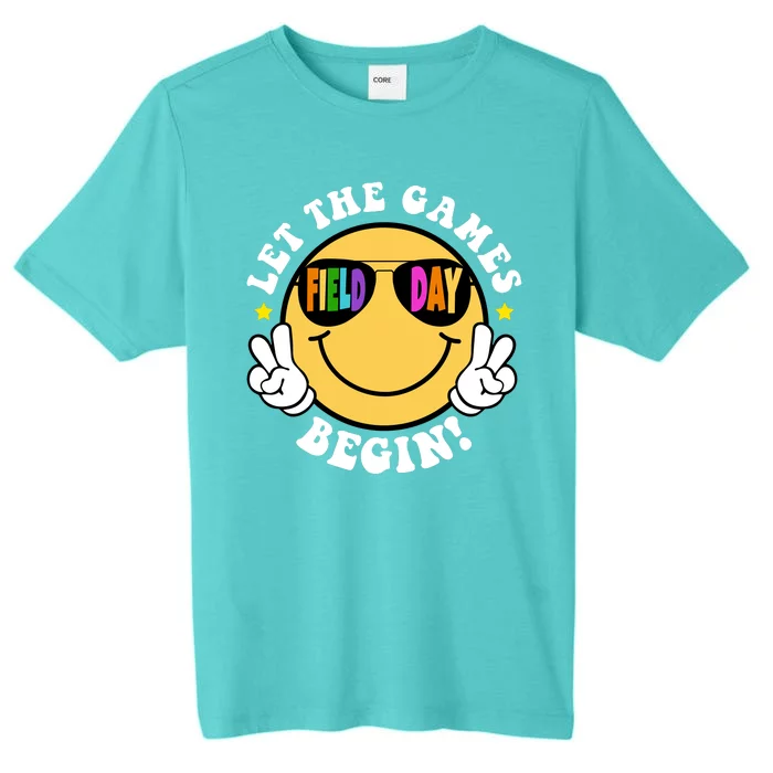 Let The Games Begin Field Day Smile Face ChromaSoft Performance T-Shirt