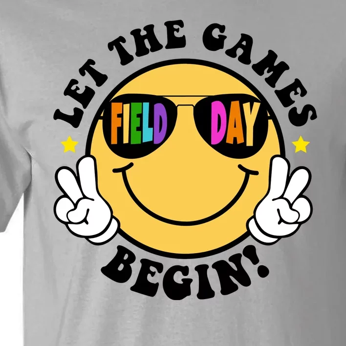 Let The Games Begin Field Day Smile Face Tall T-Shirt