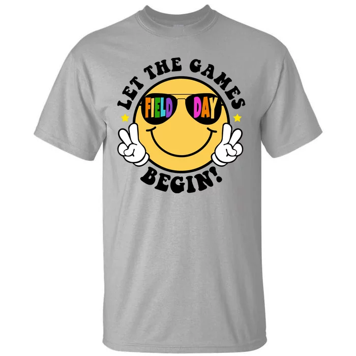 Let The Games Begin Field Day Smile Face Tall T-Shirt