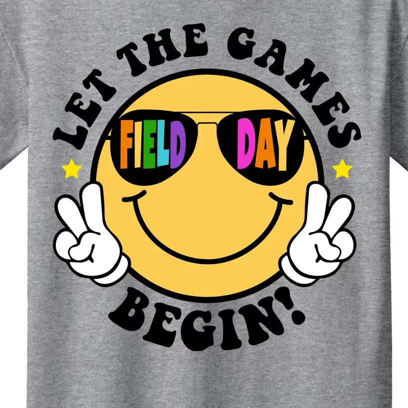 Let The Games Begin Field Day Smile Face Kids T-Shirt