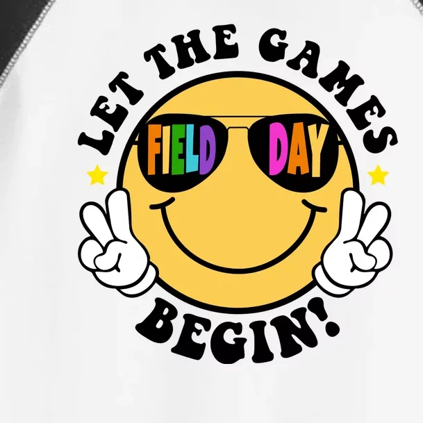 Let The Games Begin Field Day Smile Face Toddler Fine Jersey T-Shirt