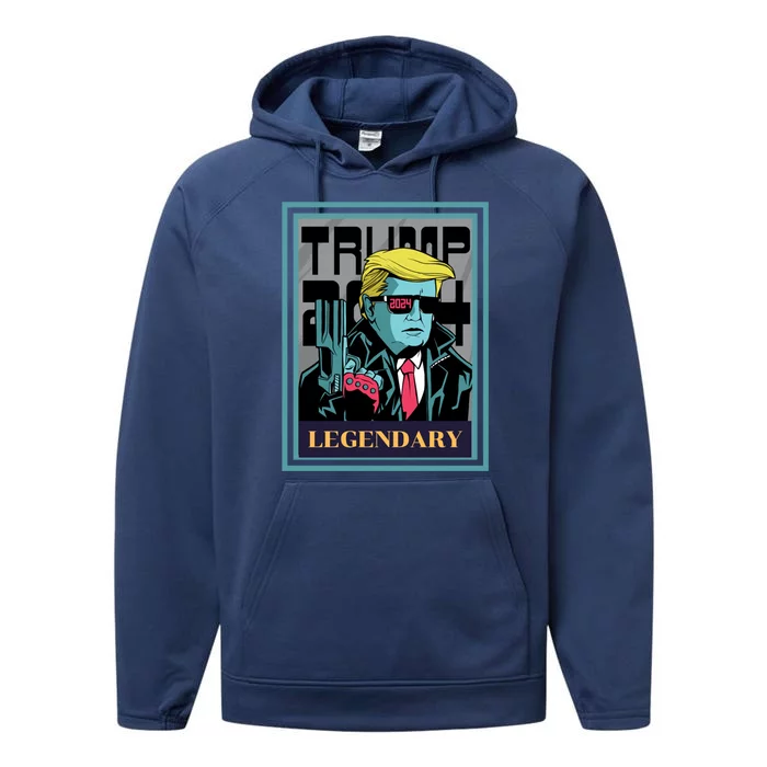 Legendary Trump Great Gift Performance Fleece Hoodie