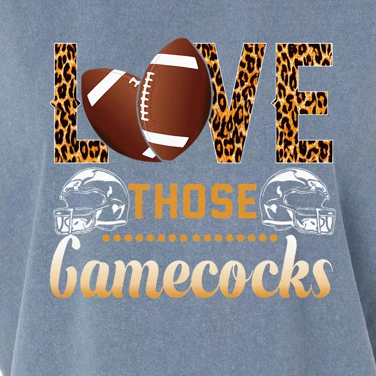 Love Those Gamecocks Football Love Leopard Sport American Garment-Dyed Women's Muscle Tee