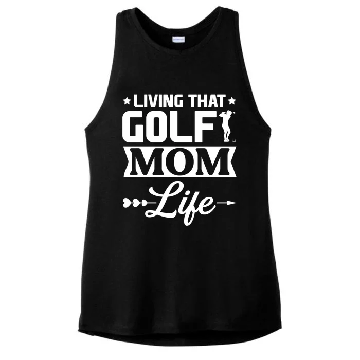 Living That Golf Mom Life Gift Ladies Tri-Blend Wicking Tank