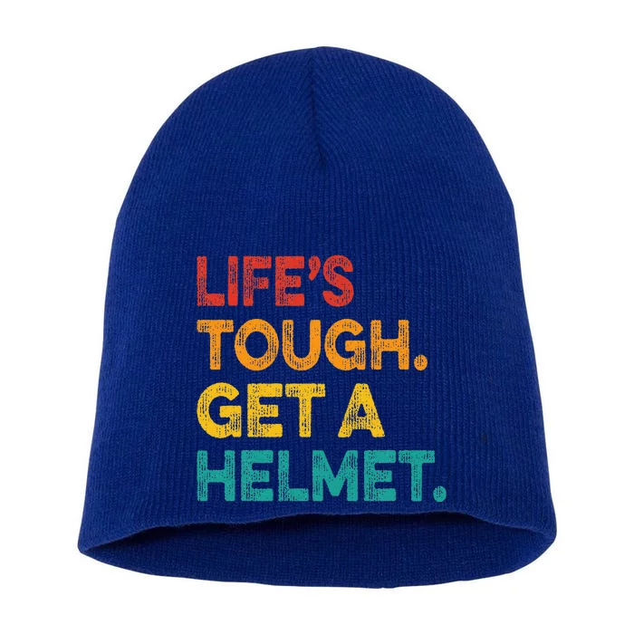 LifeS Tough Get A Helmet Man Funny Vintage Short Acrylic Beanie