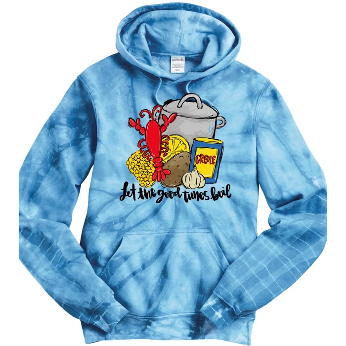 Let The Good Times Boil Crawfish Tie Dye Hoodie