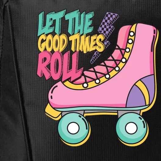 Let The Good Times Roll 80s Retro Roller Skate City Backpack