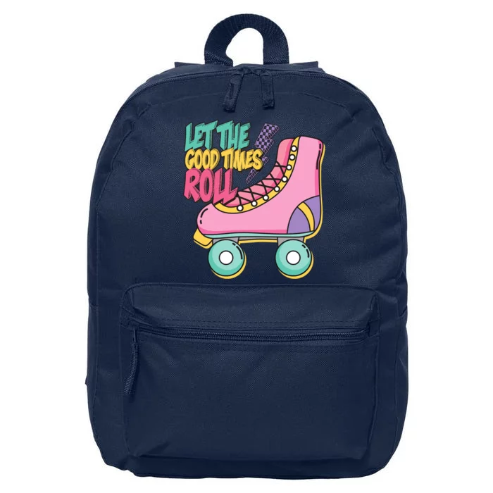 Let The Good Times Roll 80s Retro Roller Skate 16 in Basic Backpack