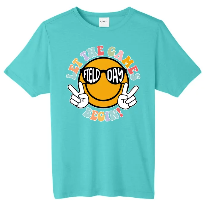 Let The Games Begin Field Day Smile Face ChromaSoft Performance T-Shirt