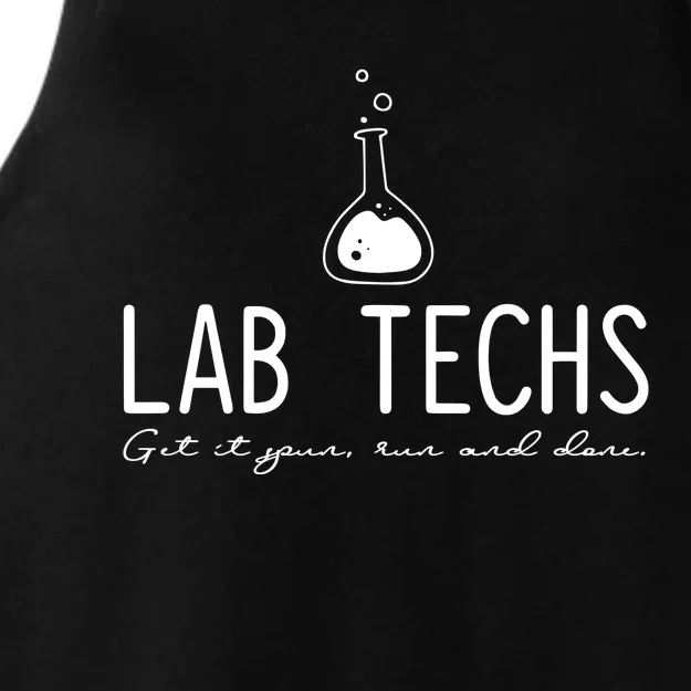 Lab Tech Get It Spun Run And Done Science Lab Medical Chemistry Teacher Ladies Tri-Blend Wicking Tank