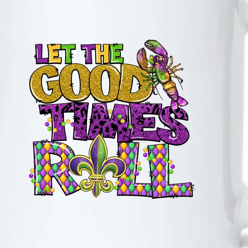 Let The Good Times Roll Mardi Gras Fat Tuesday Gift Fleur De Lis Black Color Changing Mug