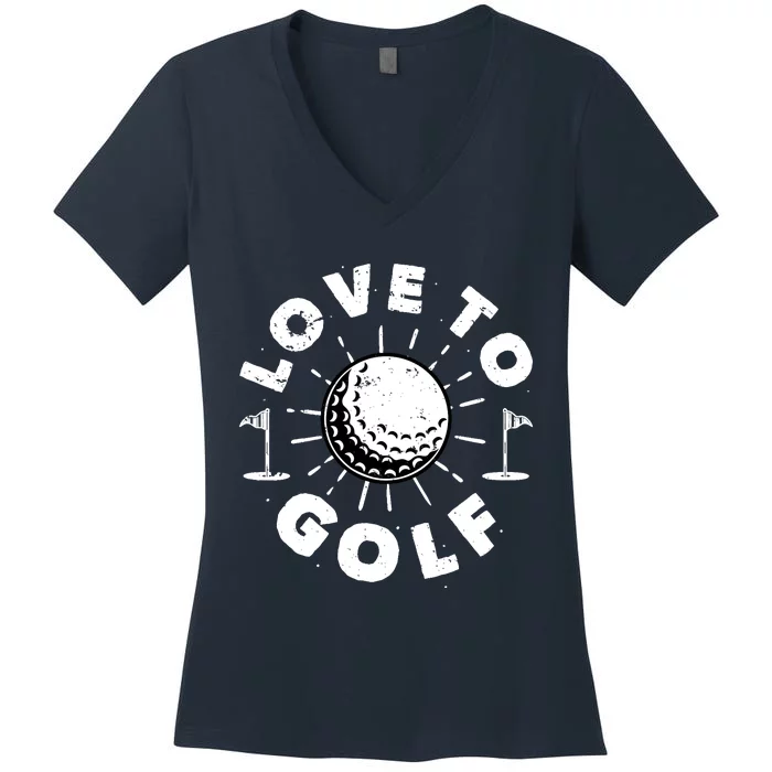 Love to Golf Women's V-Neck T-Shirt