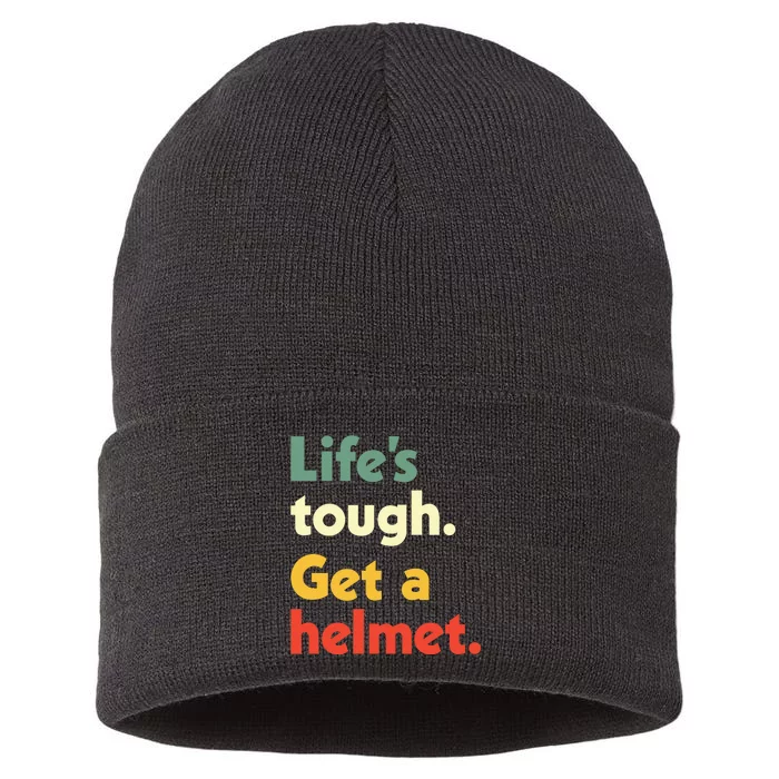 Lifes Tough. Get A Helmet. Sustainable Knit Beanie