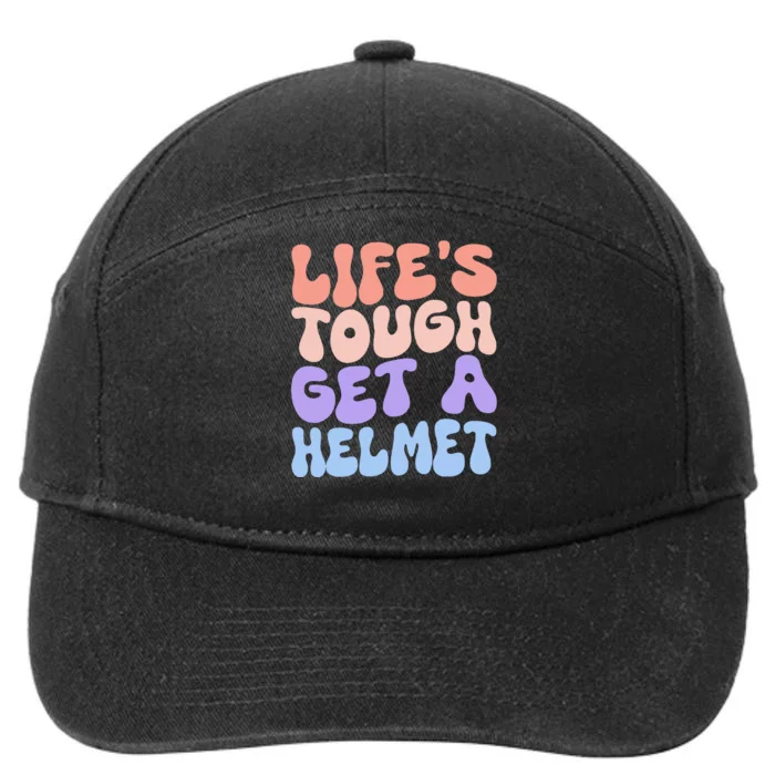 Lifes Tough Get A Helmet 7-Panel Snapback Hat