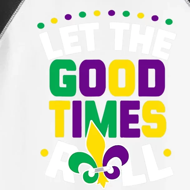 Let The Good Time Roll Jester Bead Funny Mardi Gras Carnival Gift Toddler Fine Jersey T-Shirt