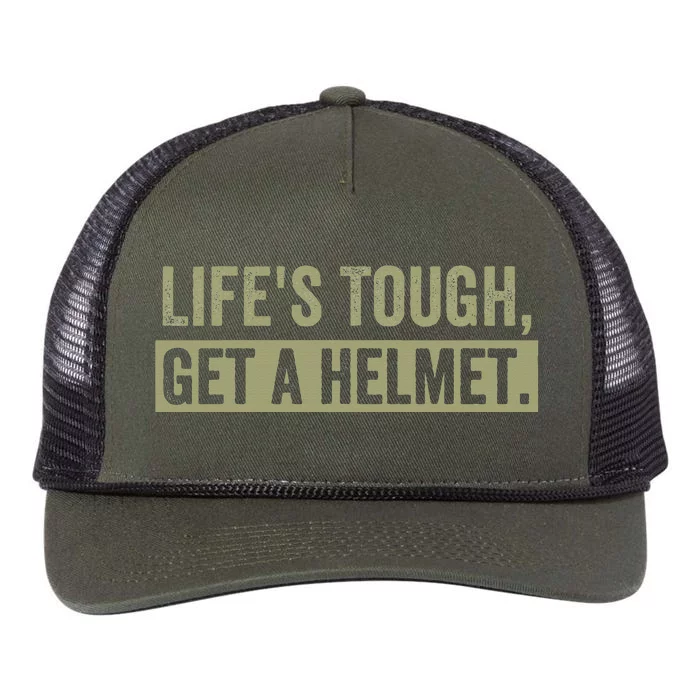 LifeS Tough Get A Helmet Man Funny Vintage Retro Rope Trucker Hat Cap