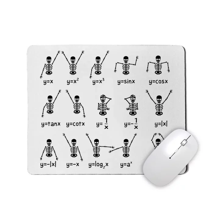 Lazy Teacher Halloween Shirts Trick Or Teach Teacher Skeleton Mousepad