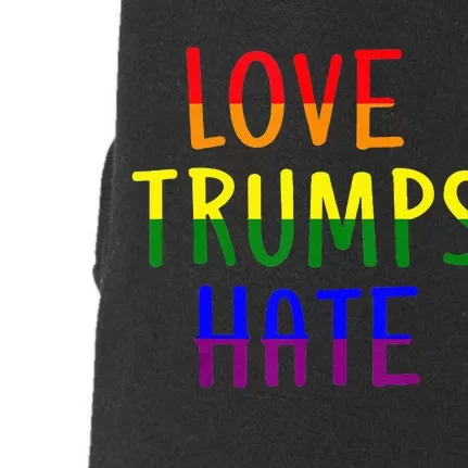 Love Trumps Hate Lgbt Antitrump Doggie 3-End Fleece Hoodie