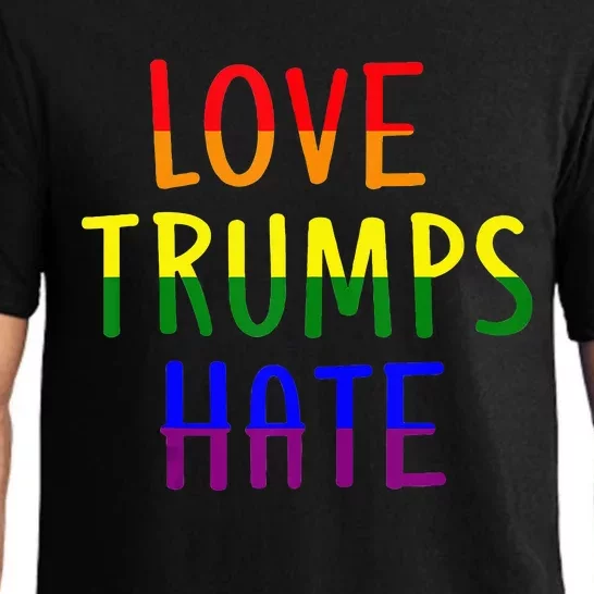 Love Trumps Hate Lgbt Antitrump Pajama Set