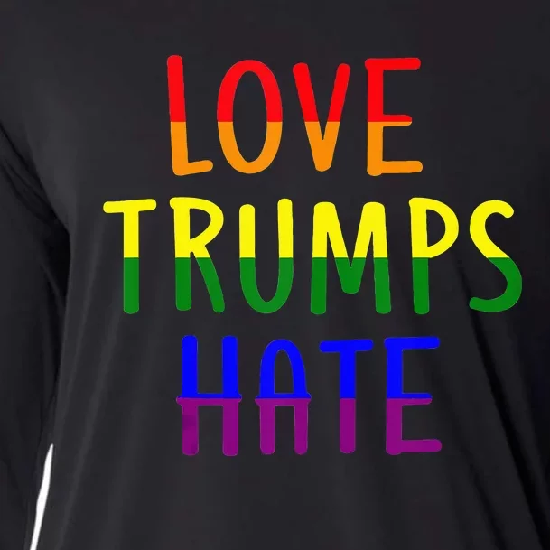 Love Trumps Hate Lgbt Antitrump Cooling Performance Long Sleeve Crew