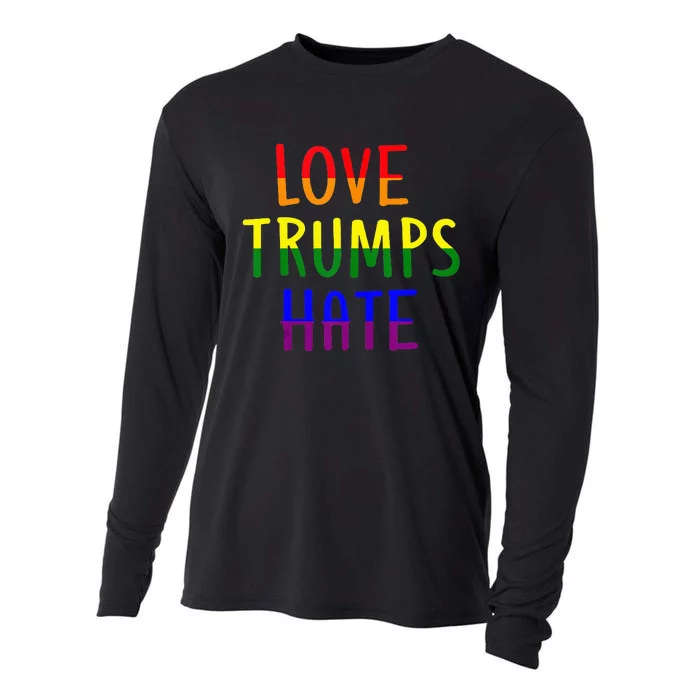 Love Trumps Hate Lgbt Antitrump Cooling Performance Long Sleeve Crew