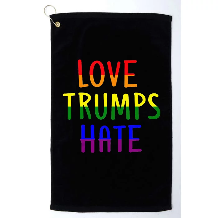 Love Trumps Hate Lgbt Antitrump Platinum Collection Golf Towel