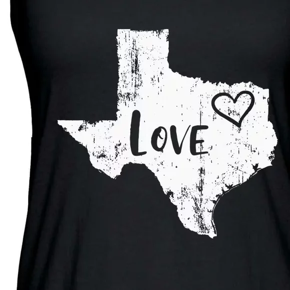 Love Texan Home Texas State Gift Ladies Essential Flowy Tank