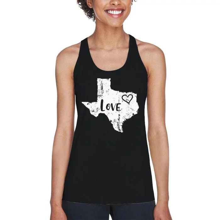 Love Texan Home Texas State Gift Women's Racerback Tank