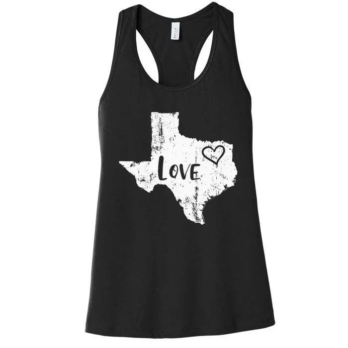 Love Texan Home Texas State Gift Women's Racerback Tank