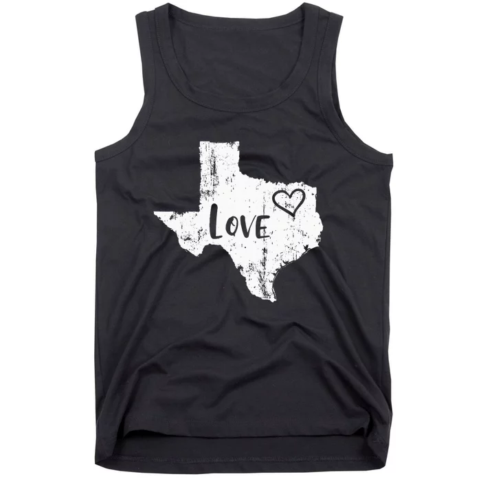 Love Texan Home Texas State Gift Tank Top