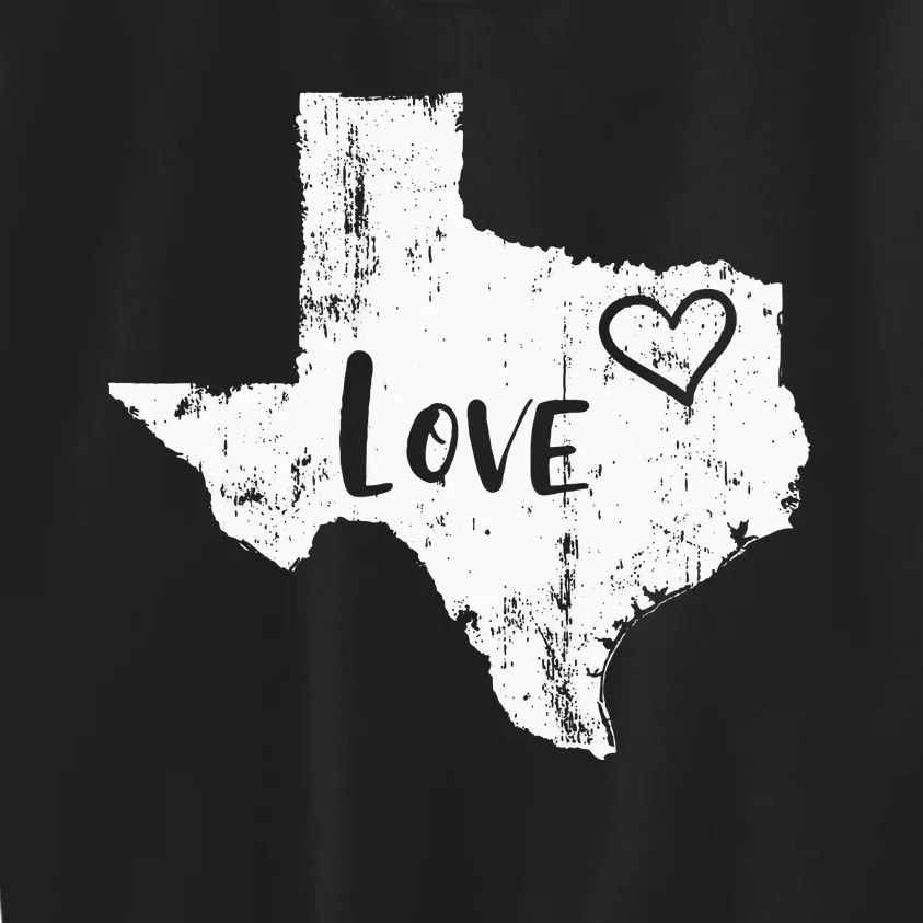 Love Texan Home Texas State Gift Kids Sweatshirt