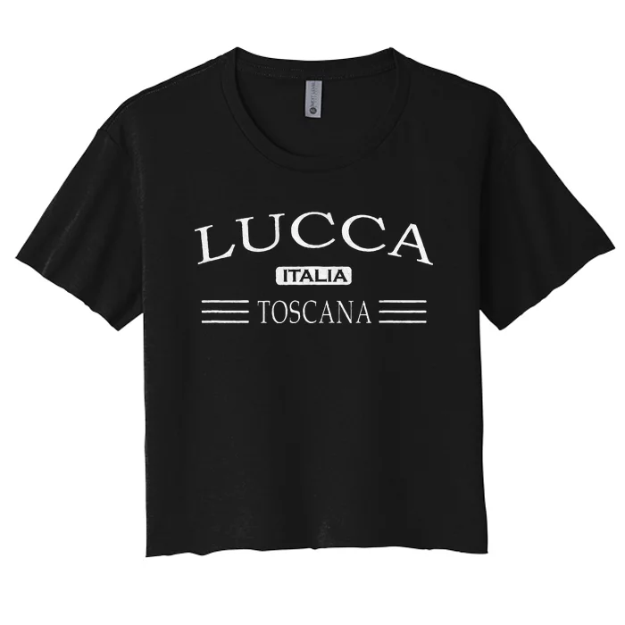 Lucca Toscana Italia Lucca Tuscany Italy Women's Crop Top Tee