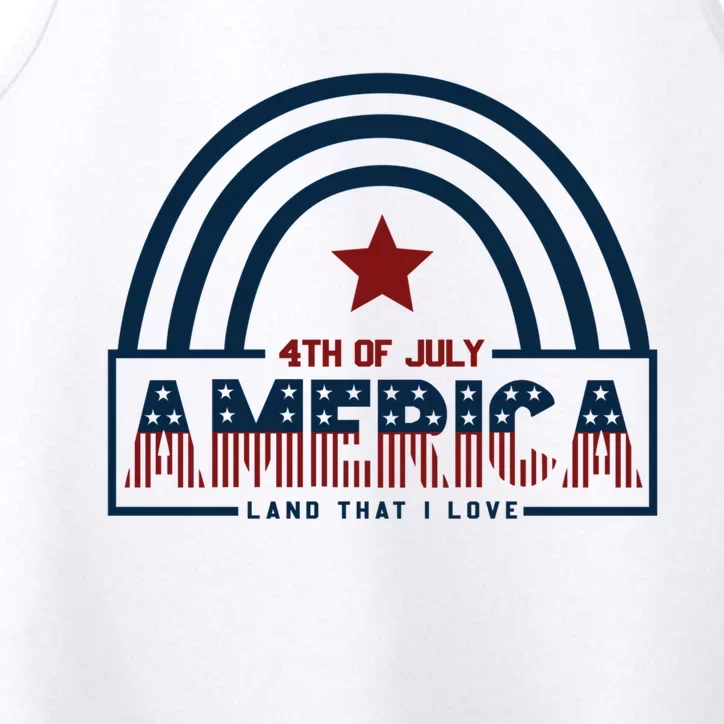 Land That I Love 4th Of July Usa Flag Labor Memorial Day Meaningful Gift Performance Tank