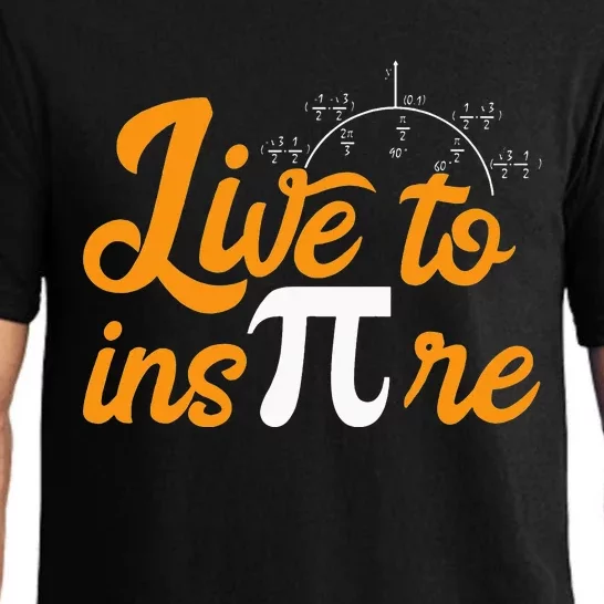 Live to Inspire Pi Day Gift For Teacher Student Pajama Set